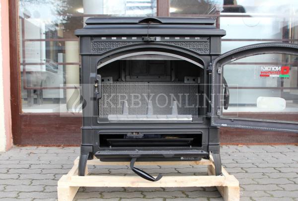 La Nordica Isetta s varnou platňou liatinové krbové kachle krbyonline
