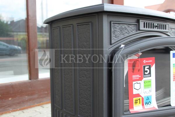 Kratki KOZA K6 liatinové krbové kachle v čiernej matnej farbe krbyonline