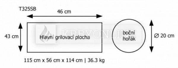 Gril Napoleon TRIUMPH 325 multifunkčný gril so stojanom na kolieskach krbyonline