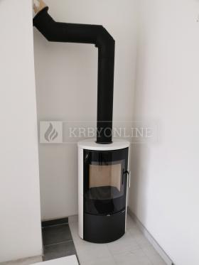 Romotop LAREDO 01 keramika, designové oceľové krbové kachle a ich zapájanie krbyonline