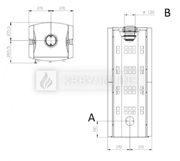 La Nordica Ester s rúrou teplovzdušné krbové kachle s liatinovým ohniskom krbyonline