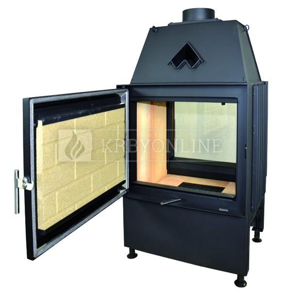 Kobok Chopok O 780/450 510 560 obojstranná teplovzdušná oceľová krbová vložka s otváraním do boku krbyonline