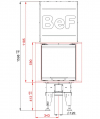 BeF Royal V 10 U teplovzdušná krbová vložka trojstranná s výsuvnými dvierkami krbyonline
