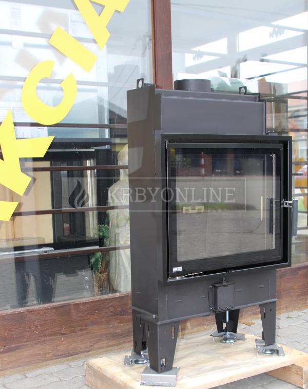 BeF Passive 6, čierny carcon, rám teplovzdušná krbová vložka rovná krbyonline