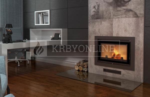 Kratki Wiktor DECO W krbová vložka s teplovodným výmenníkom a dizajnovým sklom krbyonline
