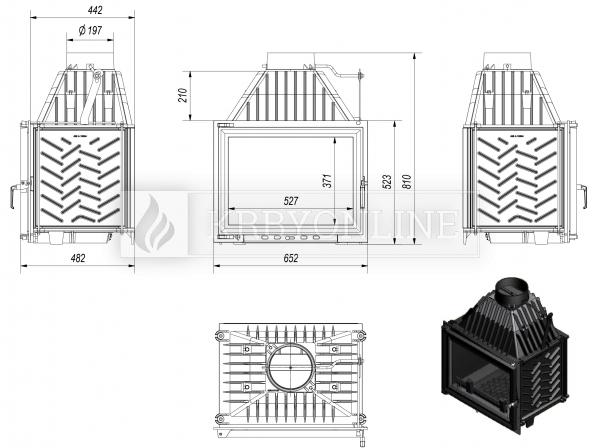 Kratki Zuzia teplovzdušná krbová vložka krbyonline