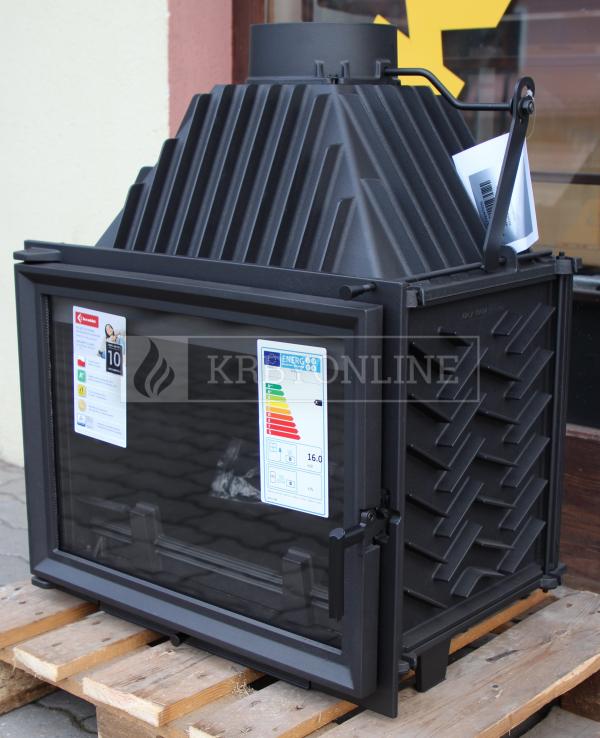 Kratki Zuzia PF teplovzdušná liatinová krbová vložka rovná krbyonline