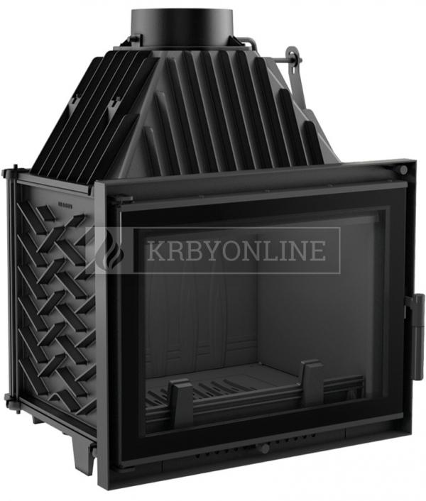  Kratki Zuzia DECO teplovzdušná krbová vložka s dizajnovým sklom typu Glass krbyonline