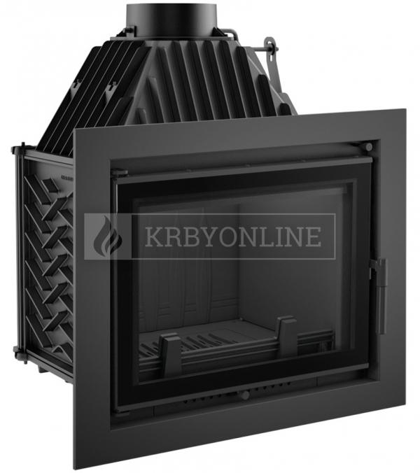  Kratki Zuzia DECO teplovzdušná krbová vložka s dizajnovým sklom typu Glass krbyonline