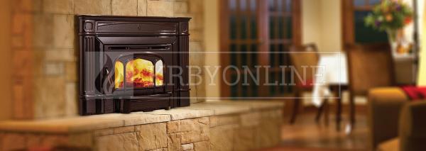 Hampton HI305 liatinová rovná krbová vložka s dvojkomorovým spaľovaním smaltovaná hnedá krbyonline