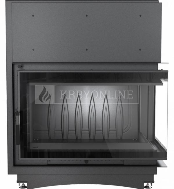 Kratki Oliwia P BS DECO teplovzdušná krbová vložka pravé bočné presklenie DECO sklo krbyonline