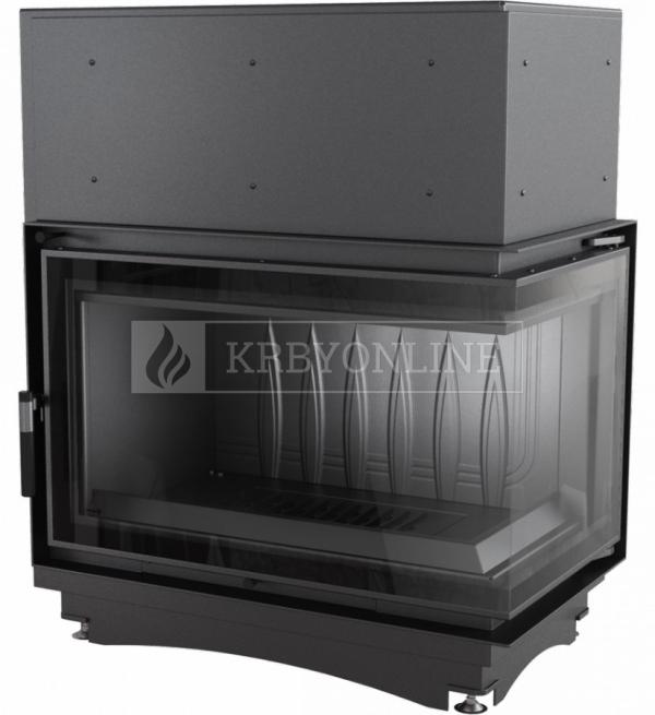 Kratki Oliwia P BS DECO teplovzdušná krbová vložka pravé bočné presklenie DECO sklo krbyonline