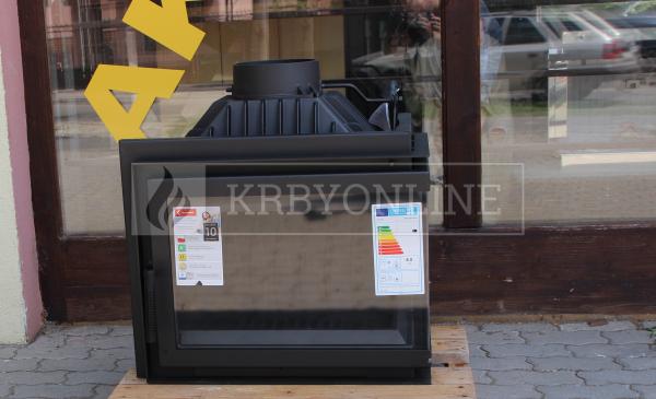 Kratki Simple BS P rohová teplovzdušná krbová vložka s deleným sklom pravé presklenie krbyonline