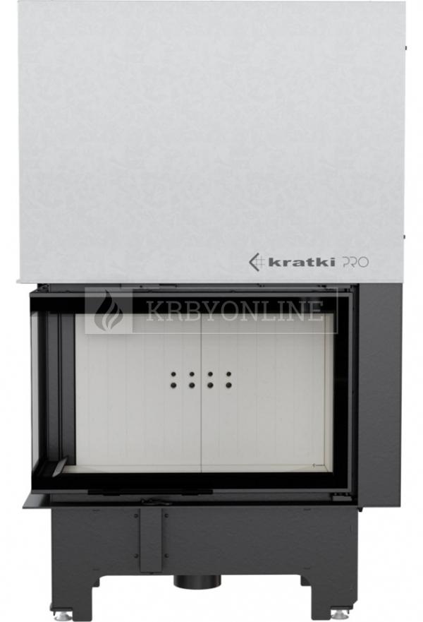 Kratki VNL 810/410 G výkonný rohový krb s výsuvným otváraním dvierok ľavé presklenie krbyonline