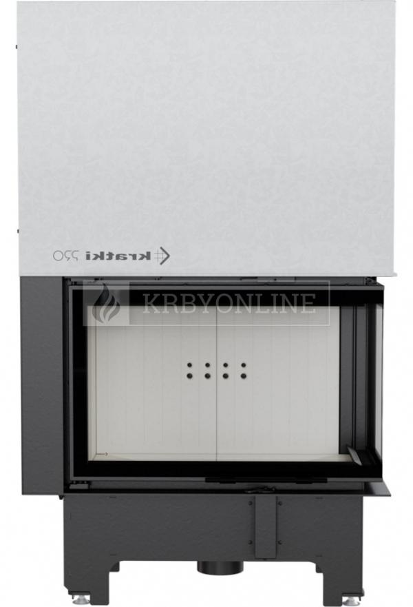 Kratki VNP 810/410 G výkonný rohový krb s výsuvným otváraním dvierok pravé presklenie krbyonline