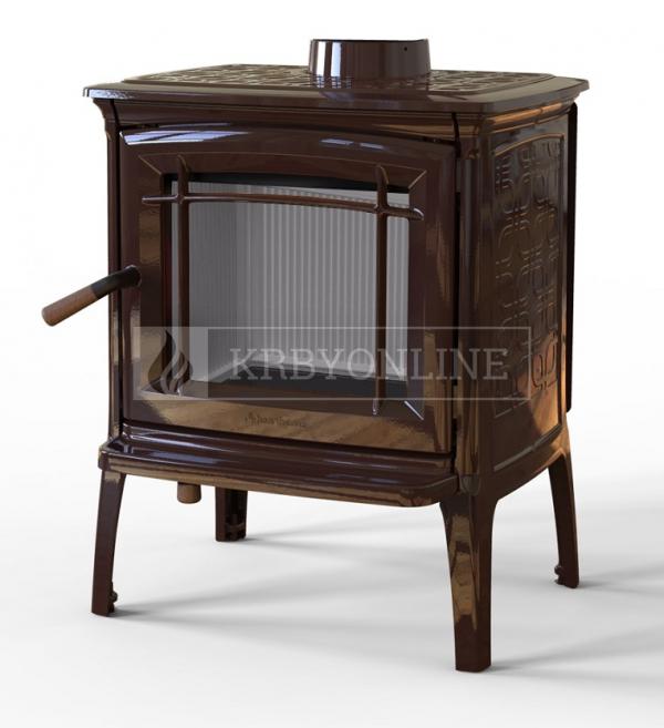 Hergóm CRAFTSBURY liatinové krbové kachle hnedý smalt krbyonline