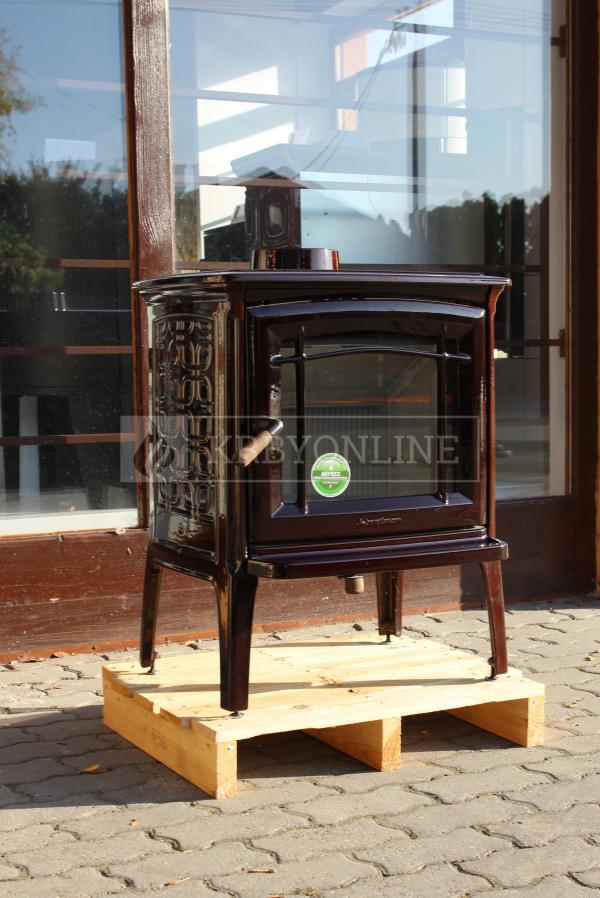 Hergóm CRAFTSBURY liatinové krbové kachle hnedý smalt krbyonline