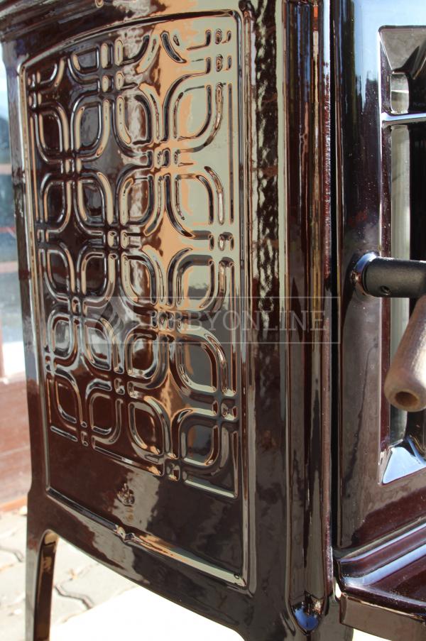 Hergóm CRAFTSBURY liatinové krbové kachle hnedý smalt krbyonline