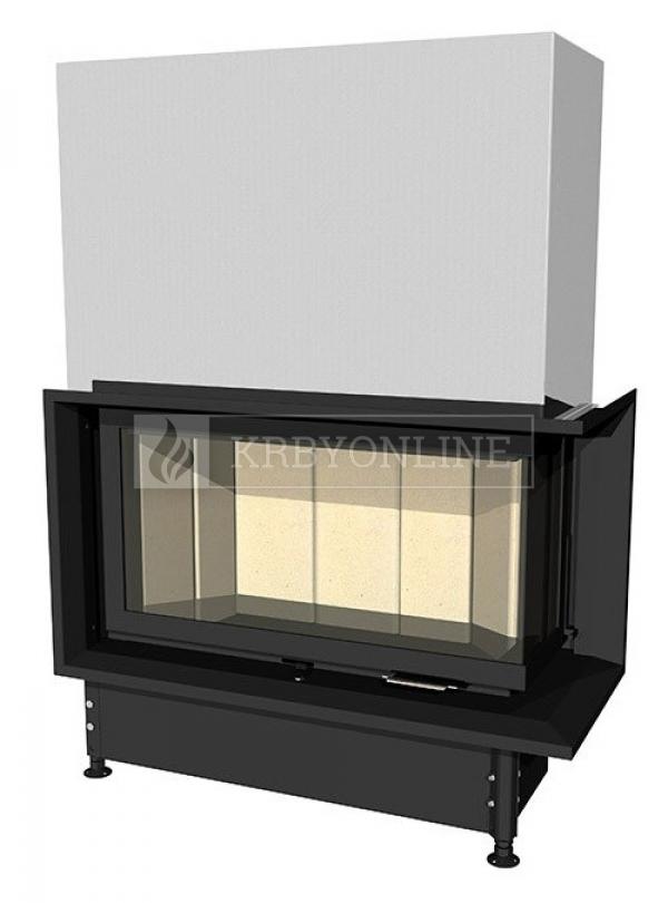 Kobok Kazeta R 90 S/380 VD L/P 720/450 510 570 teplovzdušná rohová krbová vložka s výsuvnými dvierkami krbyonline