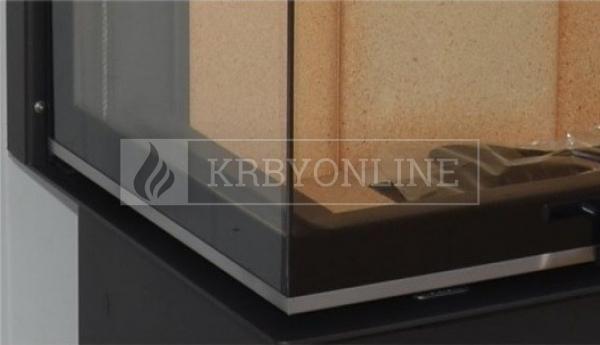 Kobok Kazeta R 90 S/380 VD L/P 720/450 510 570 teplovzdušná rohová krbová vložka s výsuvnými dvierkami krbyonline