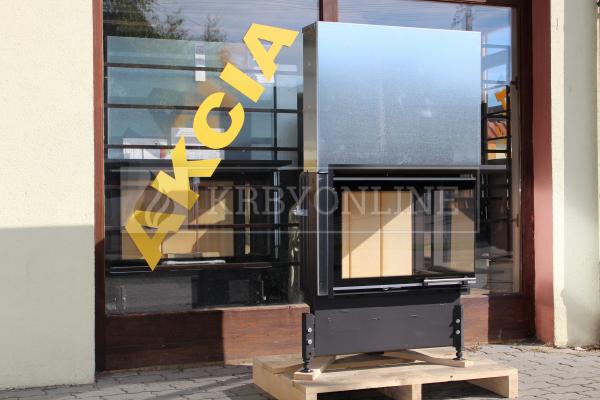 Kobok Kazeta R 90 S/380 VD L/P 780/450 510 570 teplovzdušná rohová krbová vložka s výsuvnými dvierkami krbyonline