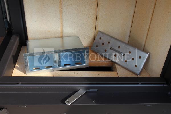 Kobok Kazeta R 90 S/380 VD L/P 780/450 510 570 teplovzdušná rohová krbová vložka s výsuvnými dvierkami krbyonline