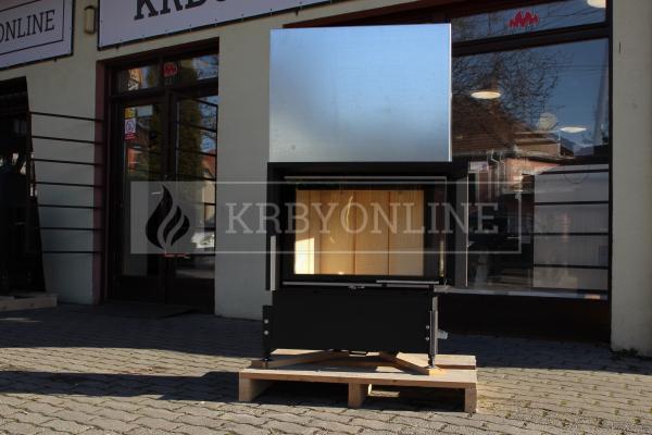 Kobok Kazeta R 90 S/500 VD L/P 780/450 510 570 teplovzdušná rohová krbová vložka s výsuvnými dvierkami krbyonline