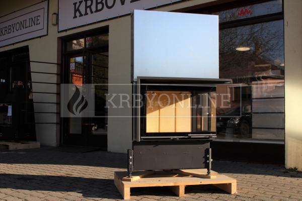 Kobok Kazeta R 90 S/500 VD L/P 780/450 510 570 teplovzdušná rohová krbová vložka s výsuvnými dvierkami krbyonline