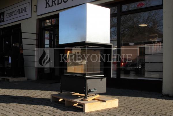 Kobok Kazeta R 90 S/500 VD L/P 780/450 510 570 teplovzdušná rohová krbová vložka s výsuvnými dvierkami krbyonline