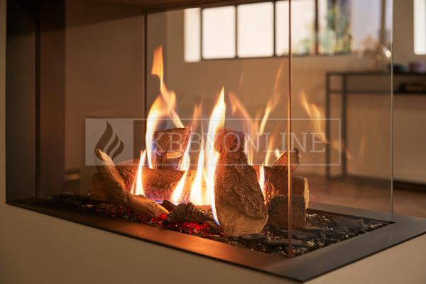 Trimline 83 Room Divider plynová krbová vložka trojstranná krbyonline