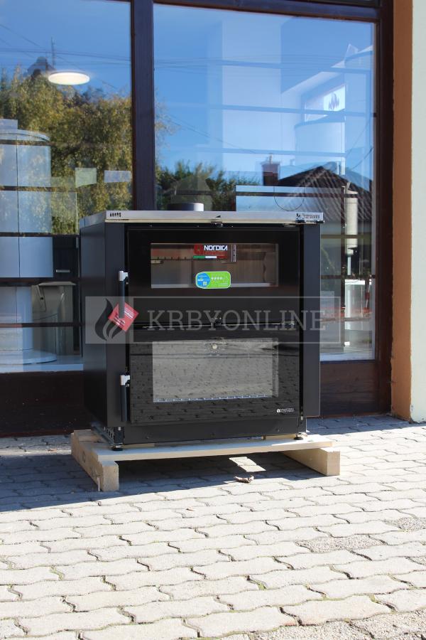 La Nordica Verona XXL teplovzdušný krbový sporák s rúrou pod ohniskom a varnou platňou krbyonline