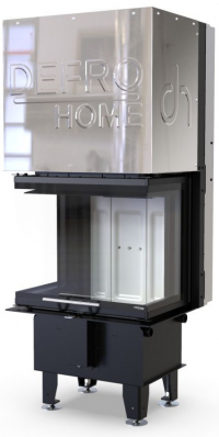 Defro Home Intra XSM C G teplovzdušná krbová vložka s trojstranným presklením a výsuvným otváraním