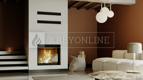 Defro Home Portal ME G teplovzdušná krbová vložka rovná s výsuvnými dvierkami krbyonline