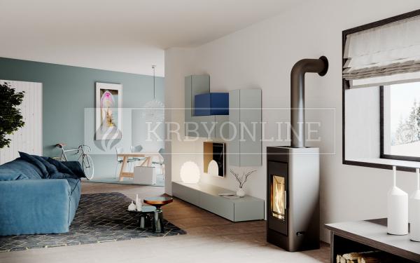 Defro Home SOLUM oceľové krbové kachle s rovným presklením krbyonline