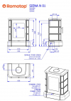 Romotop Siena N 01 celokeramické krbové kachle so šamotovými tvarovkami krbyonline