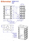 Romotop Siena N 02 novodobé keramické krbové kachle so šamotovými tvarovkami krbyonline