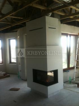 Naša práca rohová krbová obostavba krbyonline