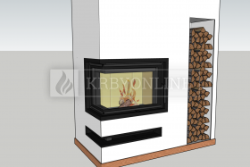3D návrh na krb krbyonline