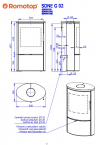 Romotop Sone G 02 krbové kachle s mastencovým obložením a dizajnovým sklom krbyonline