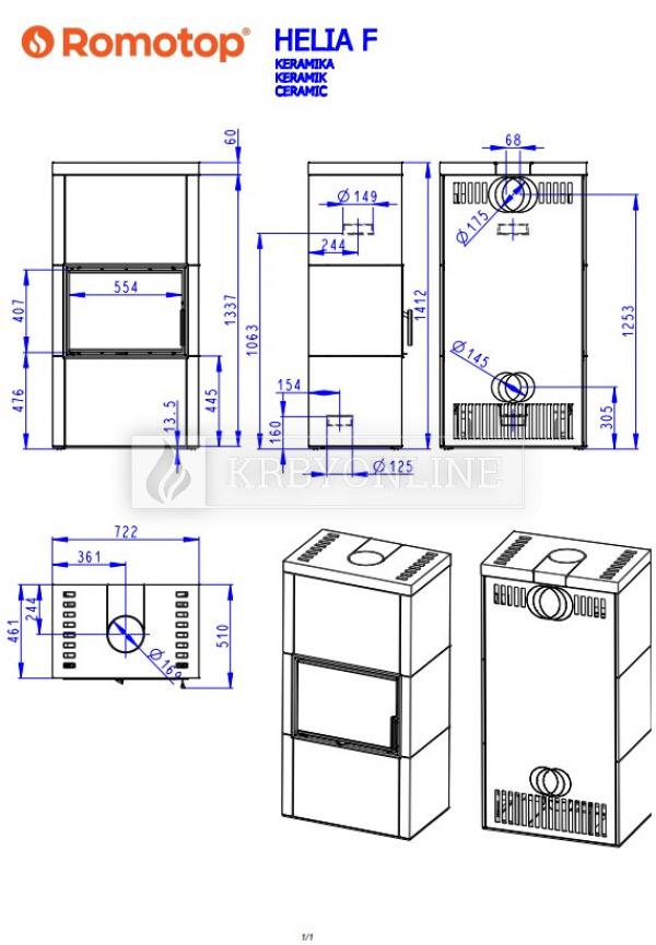 Romotop Helia F designové keramické krb krbyonline