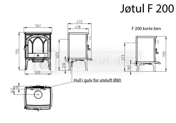 Jotul F 200 BP kvalitné liatinové krbové kachle s gotickou mriežkovou štruktúrou krbyonline