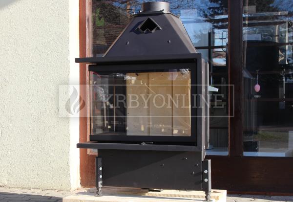 Kobok Chopok R90 73 LD 730/510-S/450 L RAM 4S A teplovzdušná rohová oceľová krbová vložka krbyonline