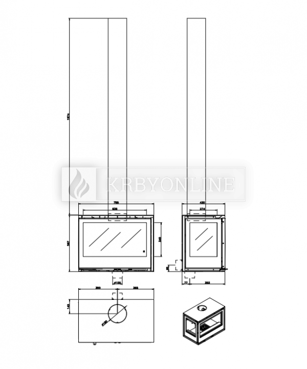 Rocal Habit 76 LI + T exkluzívne teplovzdušné krbové kachle krbyonline