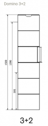 Norsk Kleber Domino 3+2 mastencové akumulačné krbové kachle so štvorcovým dizajnom krbyonline