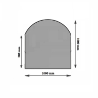 Žulová doska 1000x1000 mm oblúk