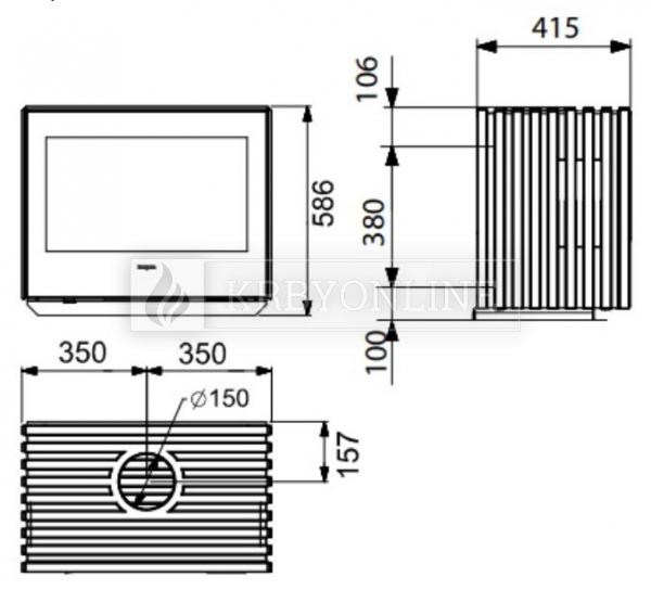 Hergóm GLANCE L liatinové krbové kachle bez nožičiek krbyonline