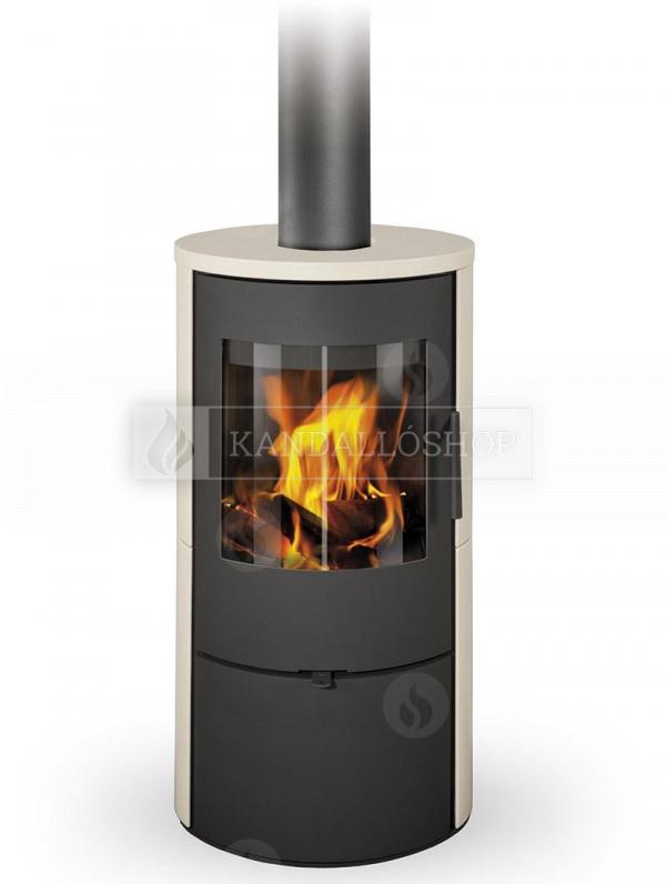 Romotop EVORA 01 modern, minőségi, acél kályha kerámia borítással kandalloshop