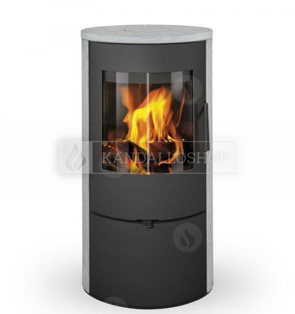 Romotop EVORA 02 modern, minőségi, acél kályha zsírkő borítással kandalloshop