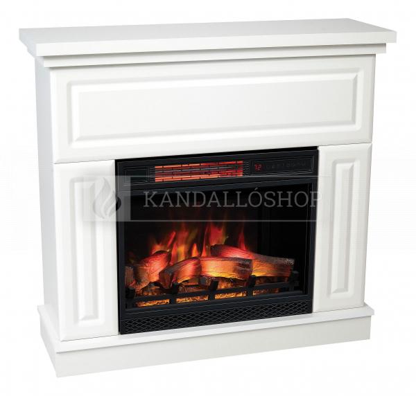 Classic Flame Kemi fehér 3D elektromos látvány kandalló távirányítóval kandalloshop