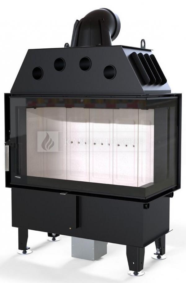 Defro Home Intra ME BP légfűtéses kandallóbetét jobbos sarki üveggel kandalloshop